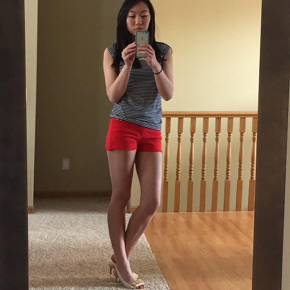 Madewell red shorts